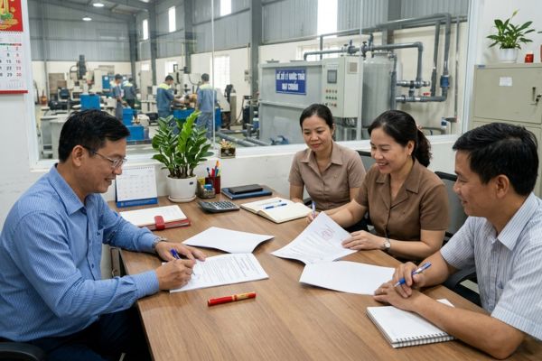 Hợp đồng cho thuê xưởng sản xuất có hệ thống xử lý nước thải đạt chuẩn
