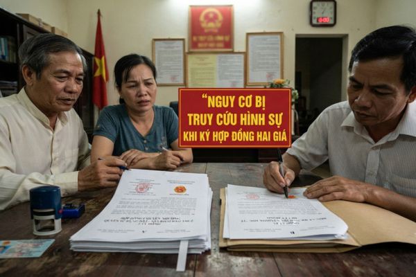 Hợp đồng chuyển nhượng bất động sản hai giá: Nguy cơ bị truy cứu hình sự