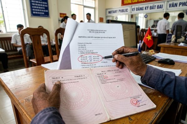 Hợp đồng chuyển nhượng đất đai dính sai sót số tờ, số thửa trên sổ đỏ