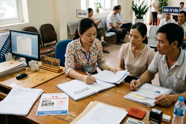 Hợp đồng mua bán nhà đất bị mất sổ đỏ: Hướng dẫn thủ tục cấp lại trước khi ký