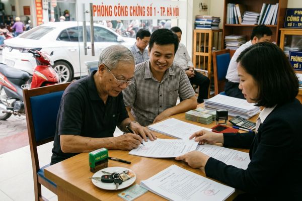 Hợp đồng tặng cho xe ô tô, xe máy giữa các thành viên gia đình: Chi phí công chứng