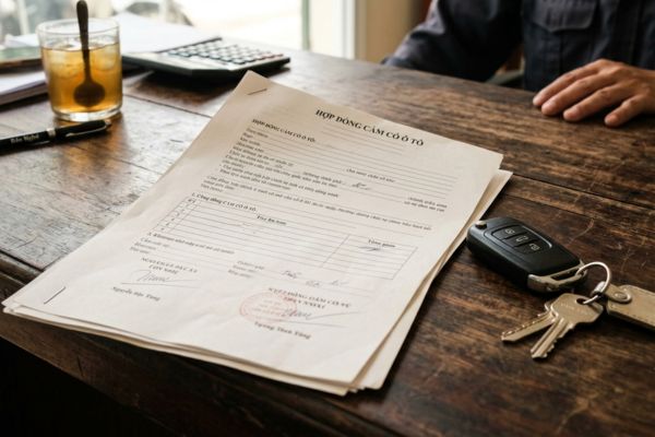 Hợp đồng thế chấp xe ô tô nhập khẩu chưa hoàn thành nghĩa vụ thuế