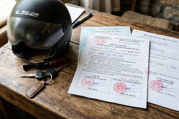 Hợp đồng ủy quyền làm thủ tục sang tên xe máy cũ không chính chủ