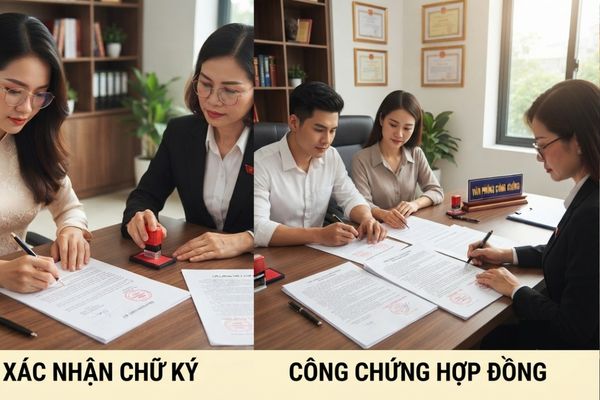 Phân biệt lời chứng thực chữ ký và lời công chứng hợp đồng